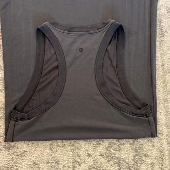 Lululemon Grey Modal Maxi Dress - Side Slits - Racerback - size 6/8 - Picture 4 of 8
